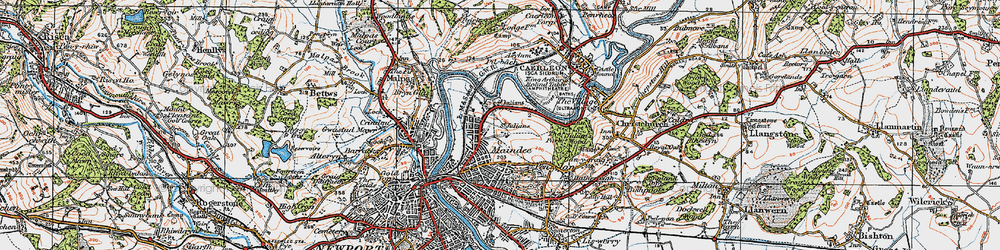 Old map of St Julians in 1919