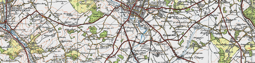 Old map of St Julians in 1920