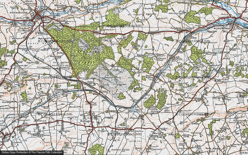 Old Map of Historic Map covering Langfield Copse in 1919