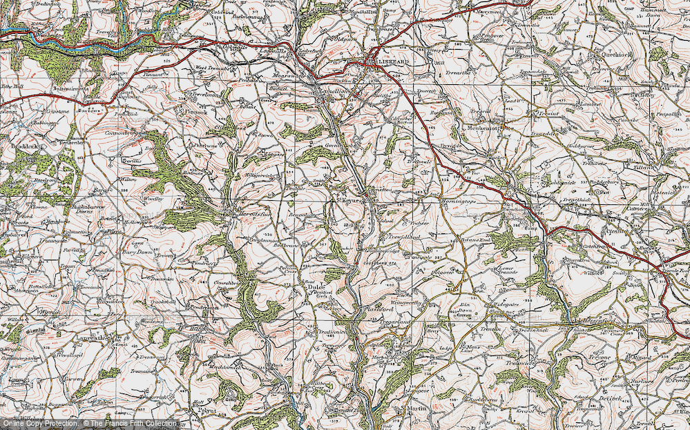 Old Map of Historic Map covering Windsor Wood in 1919