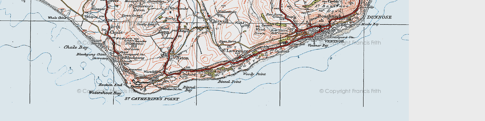 Old map of Binnel Point in 1919