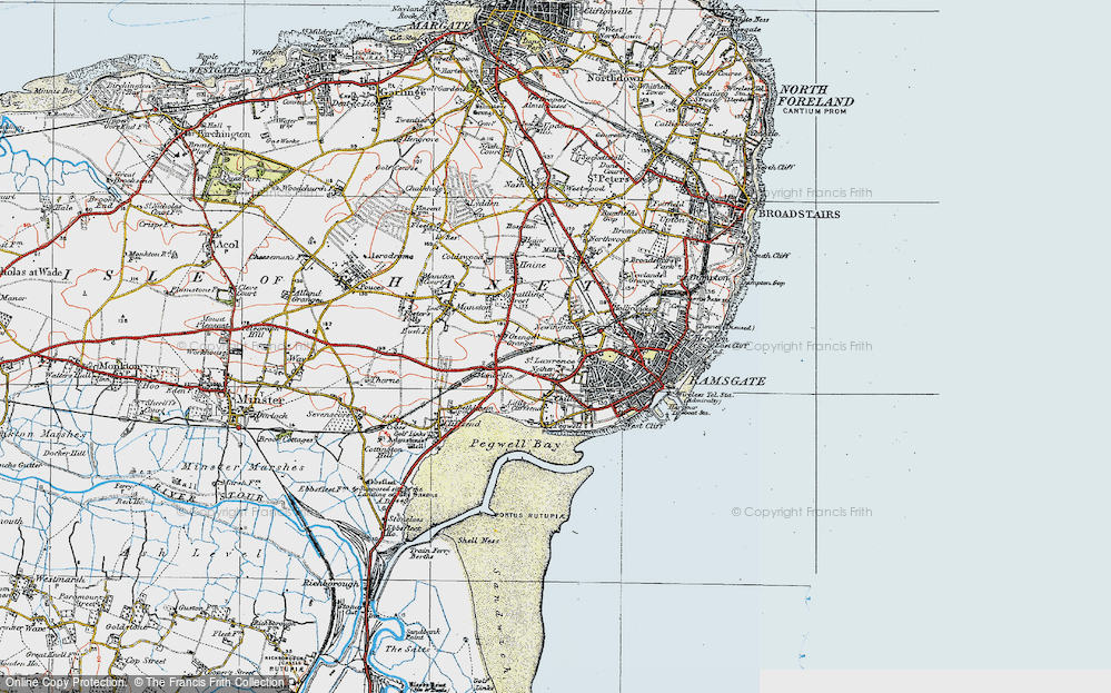 Old Map of St Lawrence, 1920 in 1920