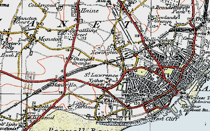 Old map of St Lawrence in 1920