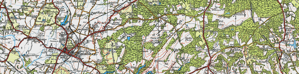 Old map of St Leonard's Forest in 1920