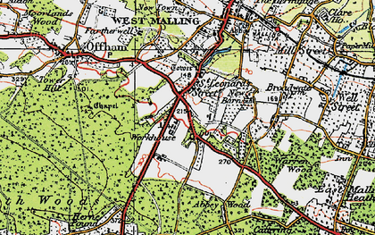 Old map of St Leonard's Street in 1920