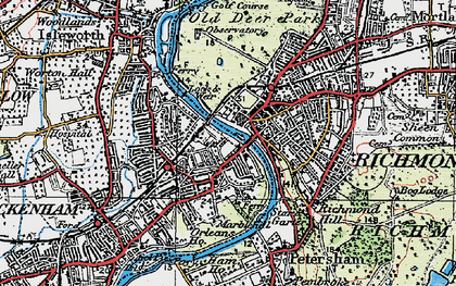 Old map of St Margarets in 1920
