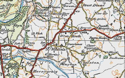 Old map of St Martins in 1921