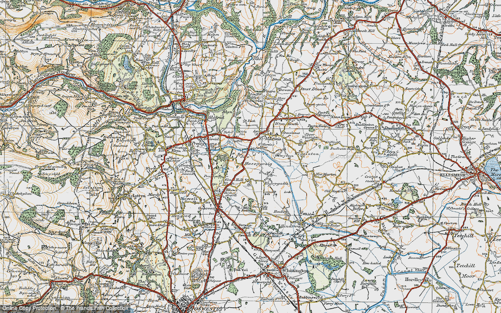 Old Map of St Martin's Moor, 1921 in 1921