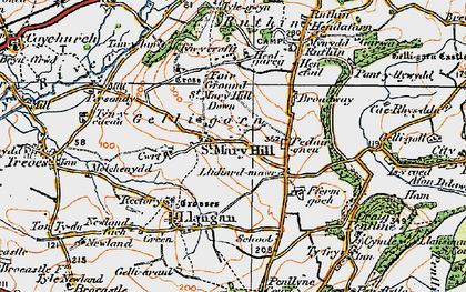 Old map of St Mary Hill in 1922