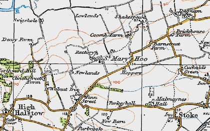 Old map of St Mary Hoo in 1921