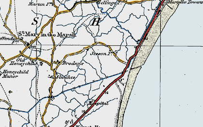 Old map of St Mary's Bay in 1921
