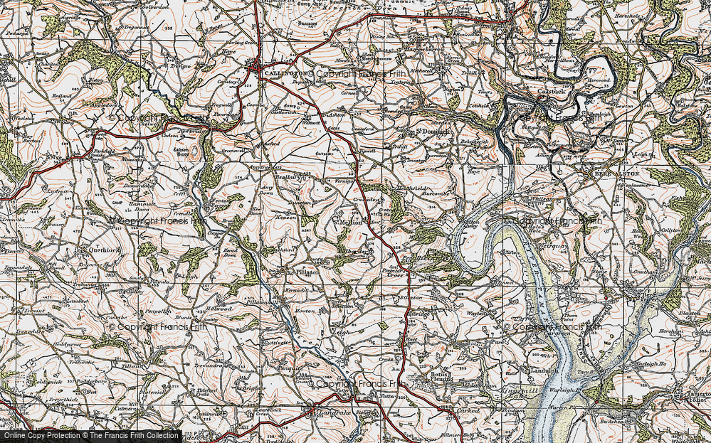 Old Map of St Mellion, 1919 in 1919
