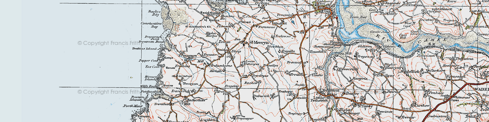 Old map of Trevorgus in 1919