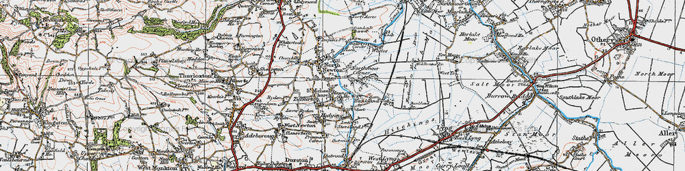 Old map of St Michael Church in 1919