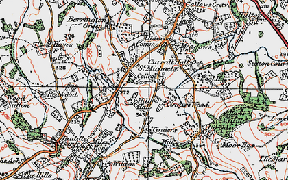 Old map of Wilden in 1920