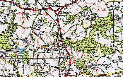 Old map of St Michaels in 1921