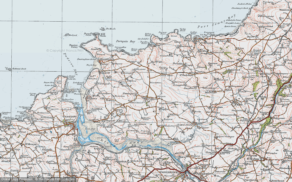 Old Map of St Minver, 1919 in 1919