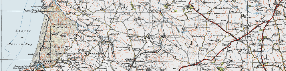 Old map of Lappa Valley Steam Rly in 1919