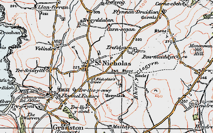 Old map of St Nicholas in 1923
