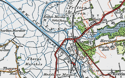 Old map of St Olaves in 1922