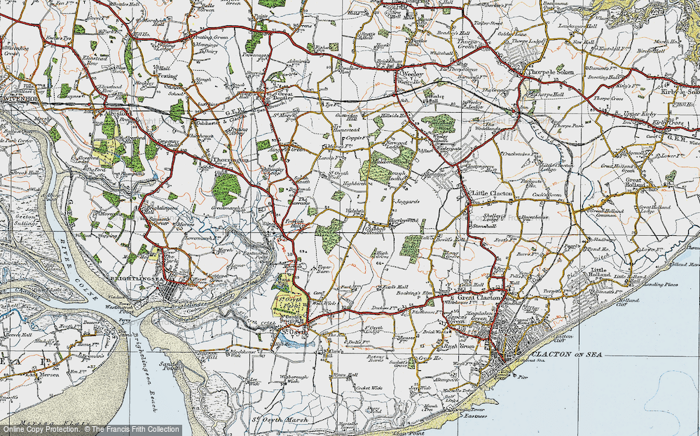 Old Map of St Osyth Heath, 1921 in 1921