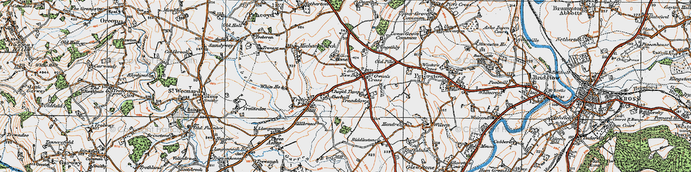 Old map of St Owen's Cross in 1919