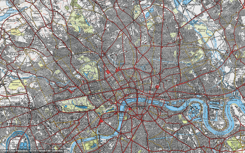 Old Map of St Pancras, 1920 in 1920