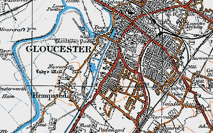 Old map of St Paul's in 1919