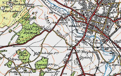 Old map of Abbey Sta in 1920