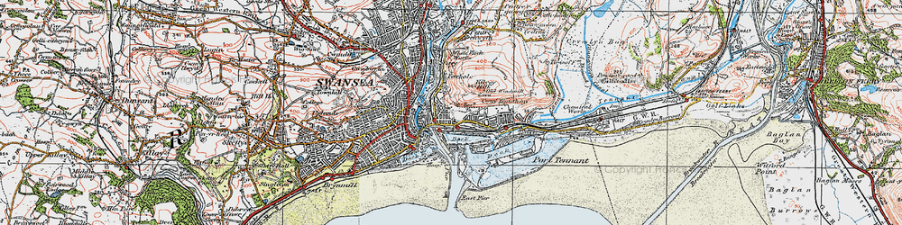 Old map of St Thomas in 1923
