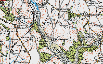 Old map of Lantyan Wood in 1919