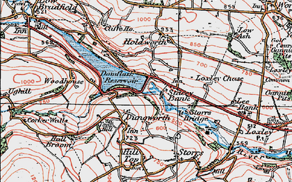Old map of Stacey Bank in 1923