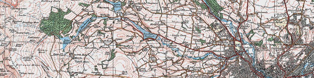 Old map of Stacey Bank in 1923