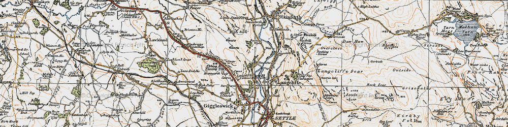 Old map of Stackhouse in 1924