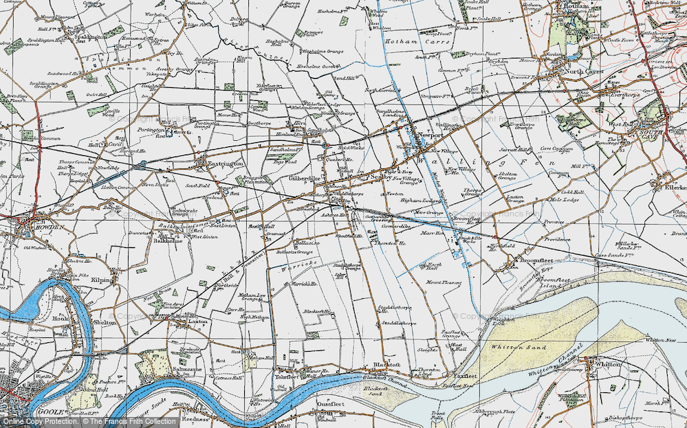 Old Map of Staddlethorpe, 1924 in 1924