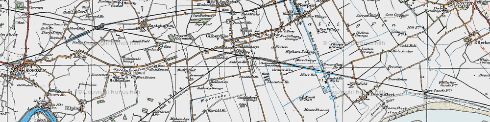 Old map of Staddlethorpe in 1924