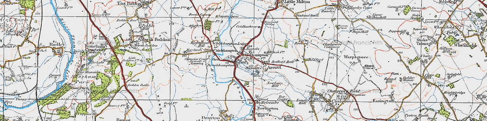 Old map of Stadhampton in 1919