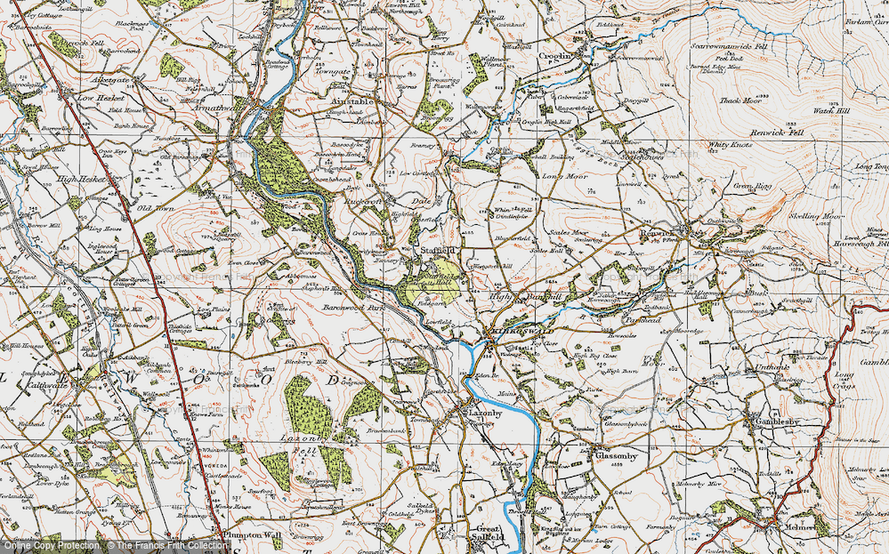 Old Map of Staffield, 1925 in 1925