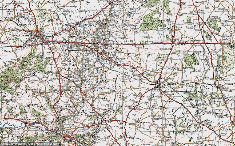 Old Map of Stafford Park, 1921 in 1921
