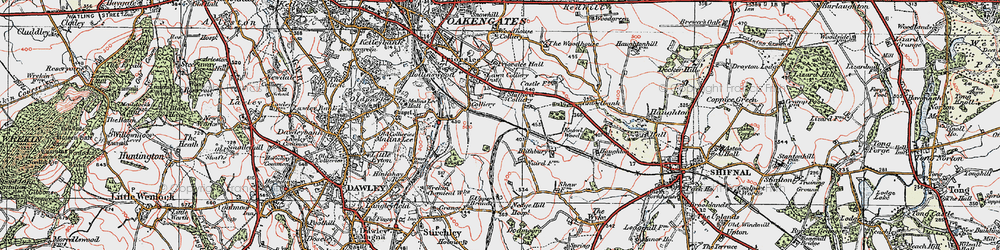 Old map of Stafford Park in 1921