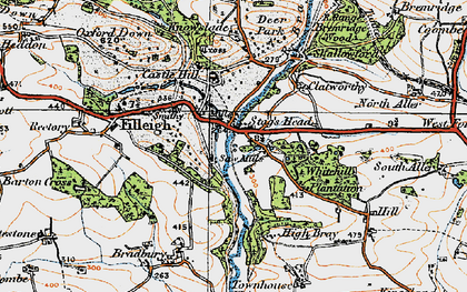 Old map of Stag's Head in 1919