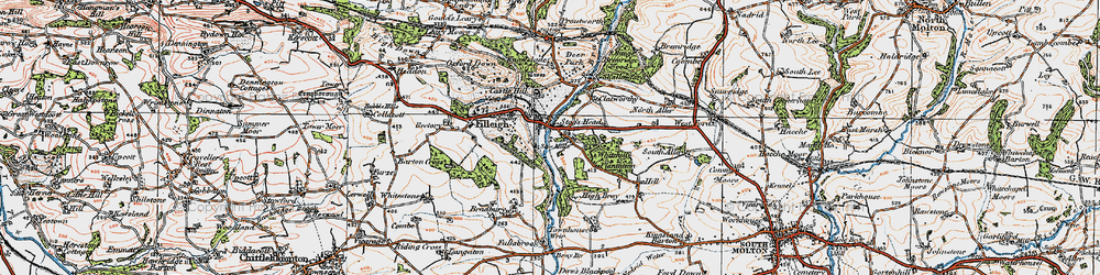 Old map of Stag's Head in 1919