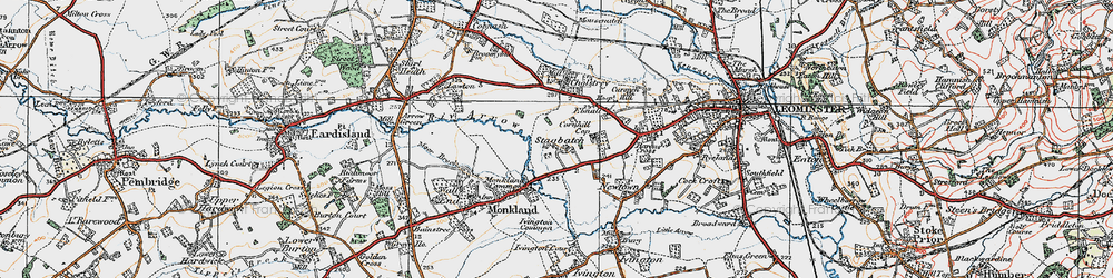 Old map of Stagbatch in 1920