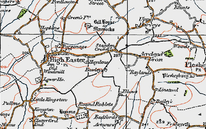 Old map of Linsteads in 1919