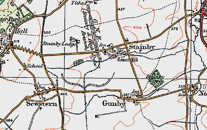 Old map of Stainby in 1921