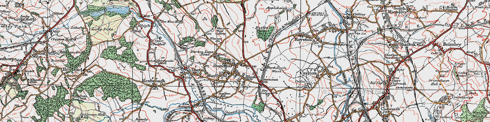 Old map of Staincross in 1924