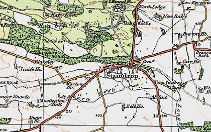 Old map of Alwent in 1925