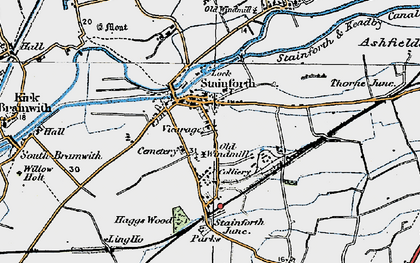 Old map of Stainforth in 1923