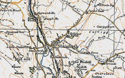 Old map of Stainforth in 1924