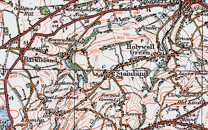 Old map of Stainland in 1925